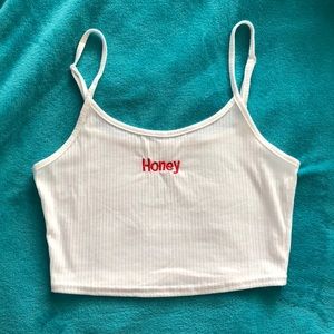 White cropped tank